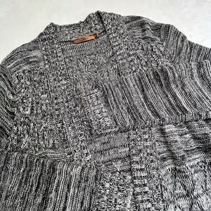 Belldini Womens Black Lightweight Open Knit‎ Cardigan Sweater Size Medium